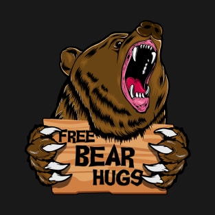 Free Bear Hugs Hiking Trekking Camping Adventure Lover Gift T-Shirt