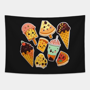 #3 Cute happy food sticker pack Tapestry