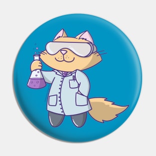 Scientist Kitty Pin