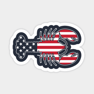 Lobster Cape Cod 4th of July American Flag Magnet