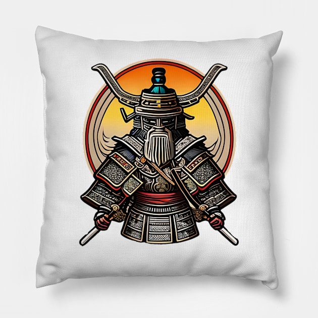 Samurai Logo Pillow by DravenWaylon