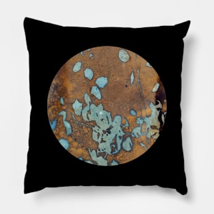 Circle of Copper Rain Pillow