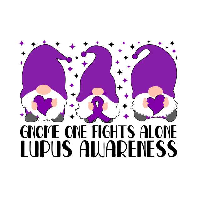 Gnome One Fights Alone Lupus Awareness by Geek-Down-Apparel