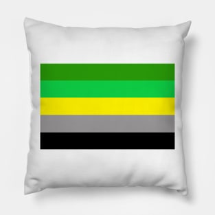 Aromantic Pride Flag (Yellow-Stripe Variant) Pillow