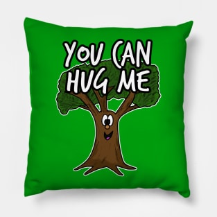 You Can Hug Me Doodle Tree Funny Pillow