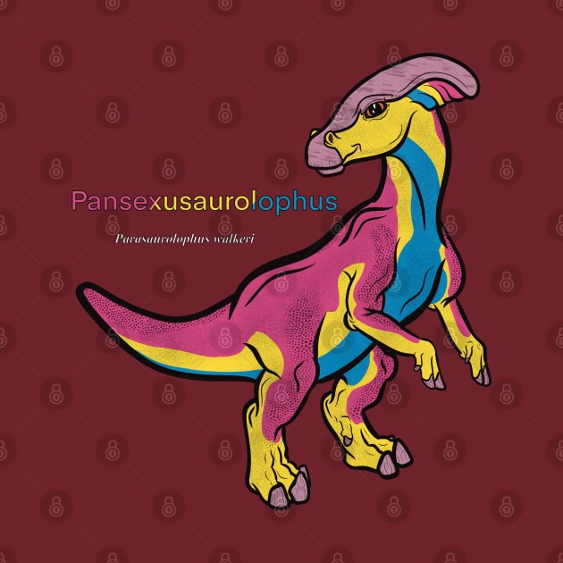 Pansexusaurolophus/Parasaurolophus Text - Pansexual Pride by tygerwolfe