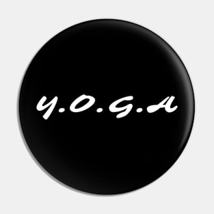 Y.O.G.A yoga design Pin