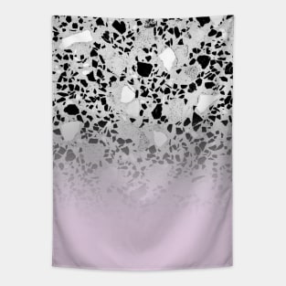 Concrete and Black Marble Mix Pink Gradient Tapestry