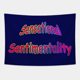 Sensational Sentimentality Neon Retro Rainbow Tapestry