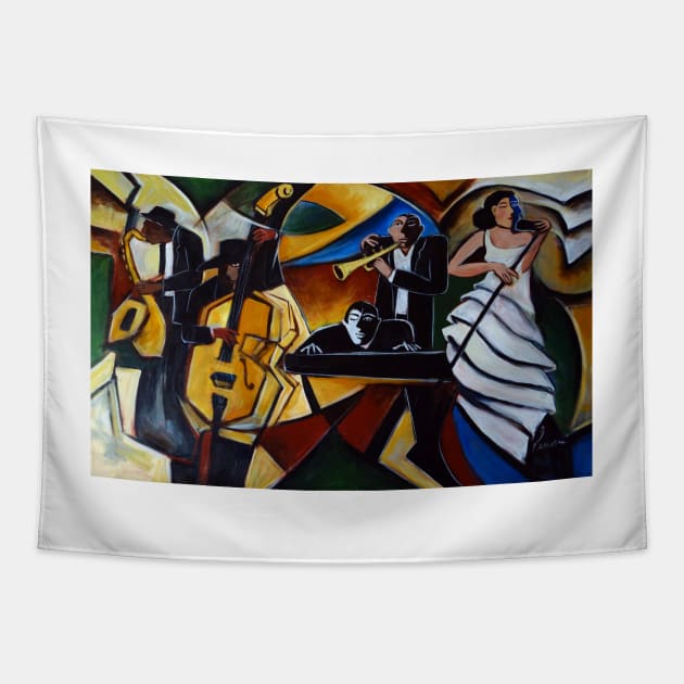 The Jazz Group Tapestry by galerievie