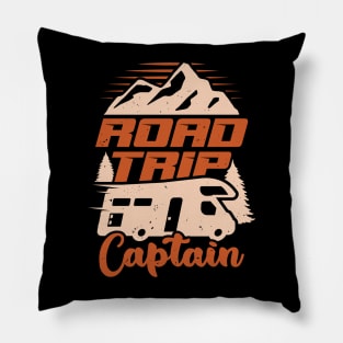 Road Trip Captain RV Camping Camper Gift Pillow