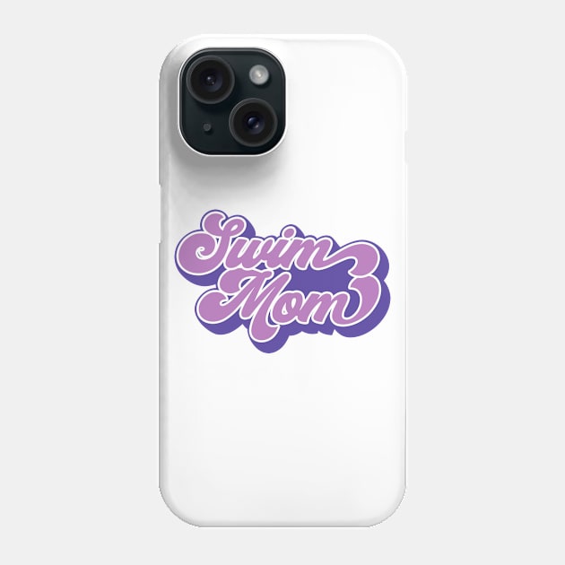 Groovy Swim Mom Gift Cute Swim Team Meet Gift Phone Case by MintedFresh