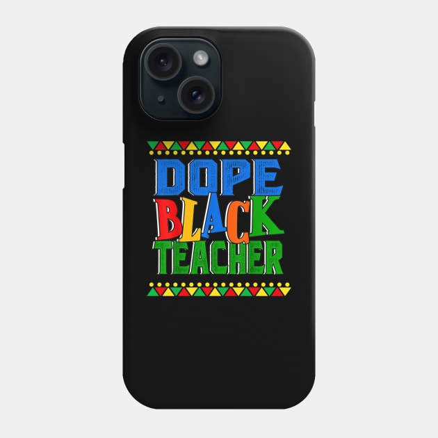 Dope Black Teacher Melanin Queen Black Phone Case by Luna The Luminary