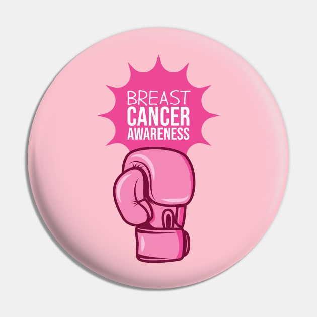 Boxing Glove Breast Cancer Awareness Pin by kimmieshops