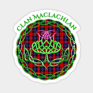 Maclachlan Scottish Tartan Celtic Thistle Magnet