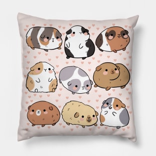 Cute Guinea Pigs illustration Pillow