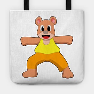 Bear at Yoga in Standing Tote