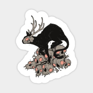 Kitty Demon Skull Magnet