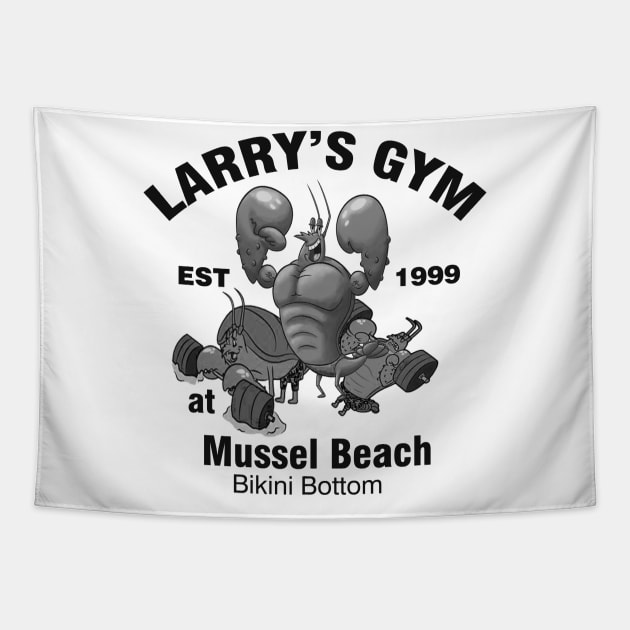 Larry's Gym At Mussel Beach Tapestry by positive_negativeart