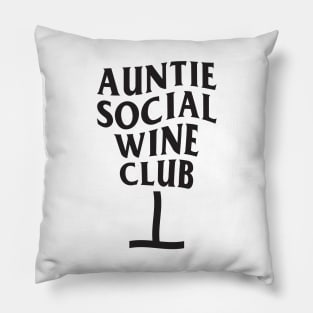 8ts Auntie Social Wine Club Pillow