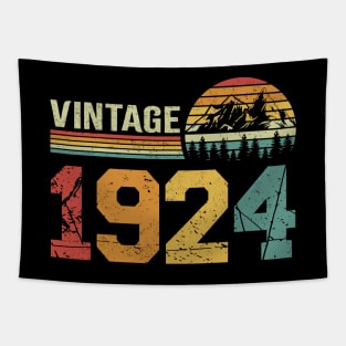 Vintage 1924 Retro 100th Birthday Anniversary Gift Tapestry