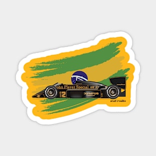 Ayrton Senna's Lotus 97T Illustration by @burrowheel @parkedinargentina Magnet