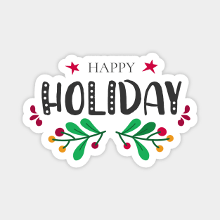 Christmas badges with lovely hand drawn elements and quotes Magnet