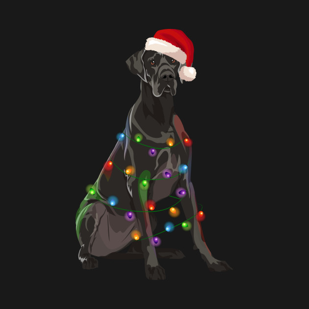 Discover Great Dane Christmas Lights Xmas Dog Lover - Great Dane - T-Shirt