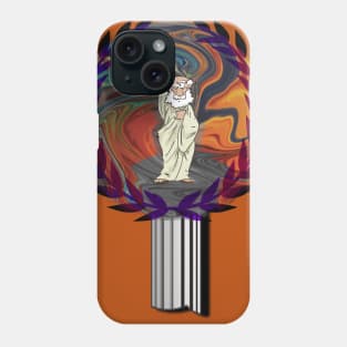 Ancient greek man| Abstraction| Earth ball| Thinker philosopher Phone Case