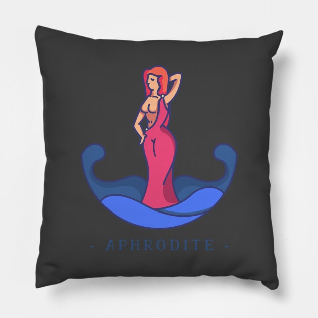 Aphrodite Greek Mythology Pillow by MimicGaming