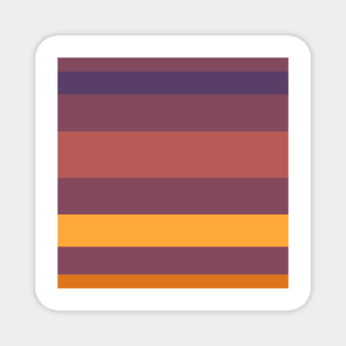 An unexampled dough of Grape, Dark Mauve, Giant'S Club, Cocoa Brown and Yellow Orange stripes. Magnet