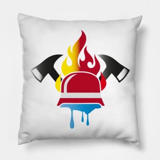 Firefighter helmet and fire ax Pillow