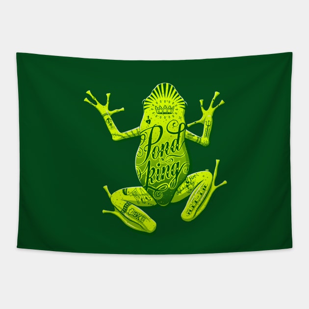 Pond King Tapestry by victorcalahan