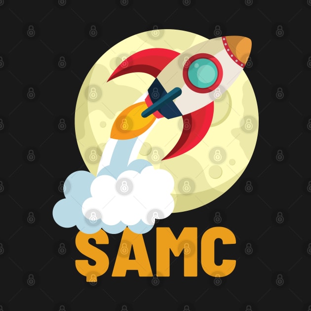 $AMC Rocket Stock To The Moon Trading T-Shirt by SPOKN