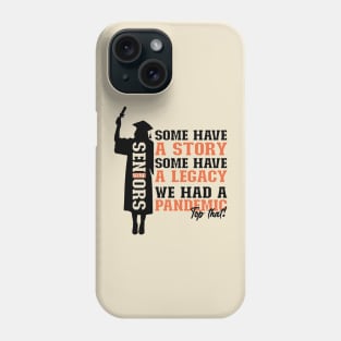 Pandemic Graduation | Black And Burnt Sienna Text Funny Graduation Phone Case