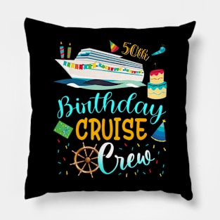 50 Years Old Birthday Cruise Crew Father Mother Birthday Pillow