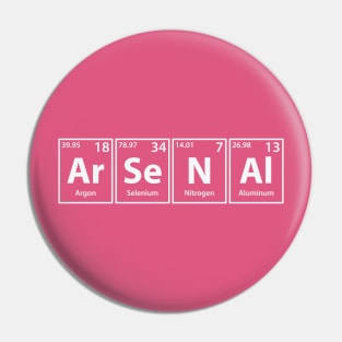 Arsenal (Ar-Se-N-Al) Periodic Elements Spelling Pin