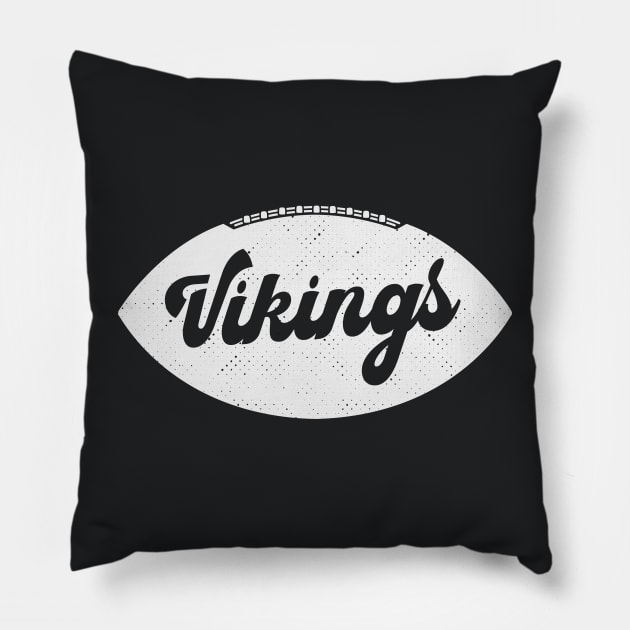 Retro Vikings Football Pillow by SLAG_Creative