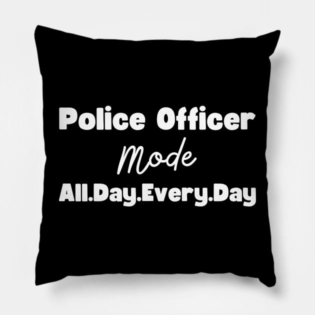 Police Officer Gift Pillow by HobbyAndArt