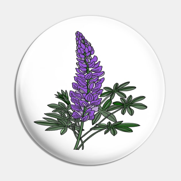 Lupine Flowers Pin by GemmasGems