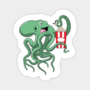 Octopus with Popcorn Magnet