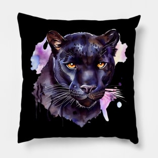 Black Panther Artwork, Watercoulor Painting Pillow