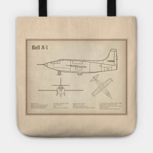 Bell X-1 - Airplane Blueprint - SD Tote