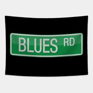 Blues Road Street Sign Tapestry