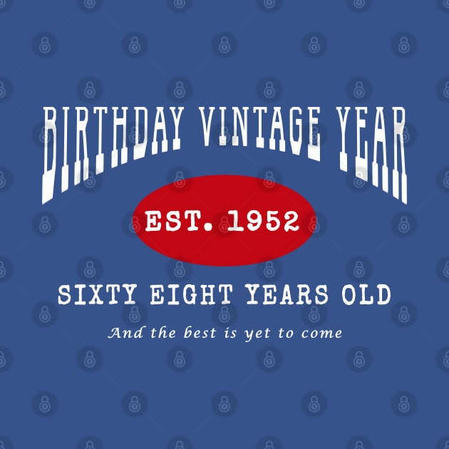 Birthday Vintage Year - Sixty Eight Years Old by The Black Panther