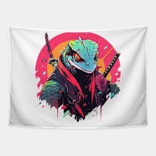 samurai lizard Tapestry