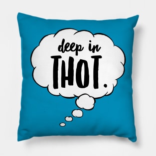 Deep In Thot (Font) Pillow