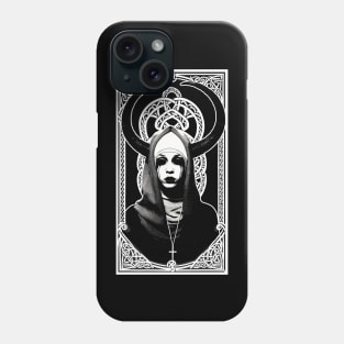 Occult Nun of the evil coven Horned Lilith priestess wiccan esoteric tee shirt Phone Case