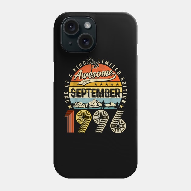Awesome Since September 1996 Vintage 27th Birthday Phone Case by Marcelo Nimtz