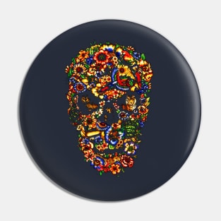 Sugar Skull Full Color Pin